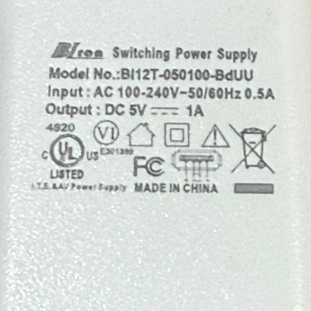 Flawless USB Wall Charger Micro-USB Cable White Power Adapter BI12T